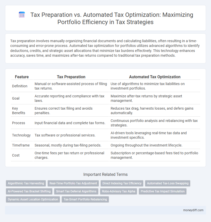 Tax Preparation vs. Automated Tax Optimization: Maximizing Portfolio Efficiency in Tax Strategies
