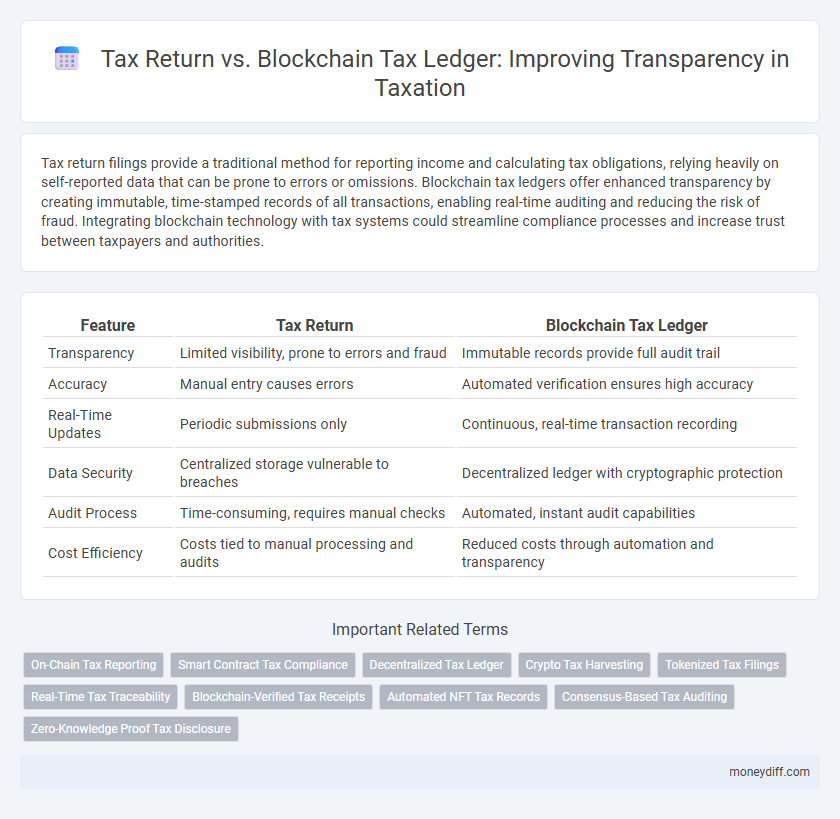Tax Return vs. Blockchain Tax Ledger: Improving Transparency in Taxation