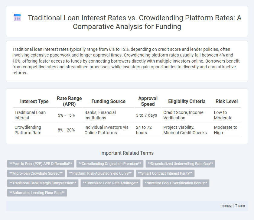 Traditional Loan Interest Rates vs. Crowdlending Platform Rates: A Comparative Analysis for Funding