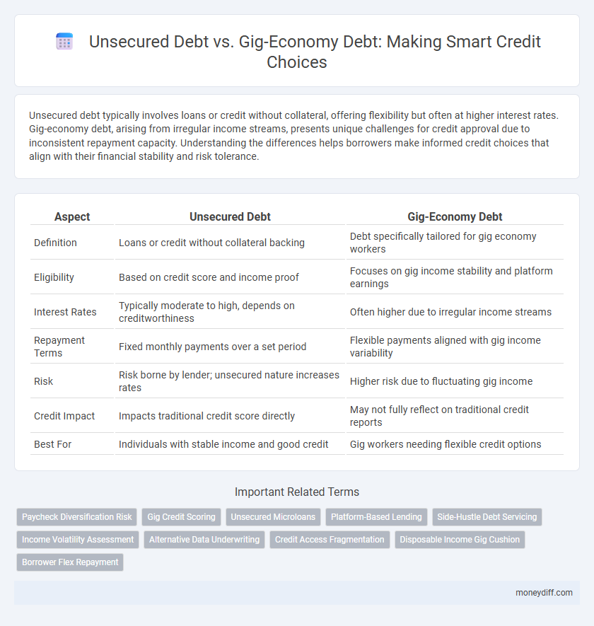 Unsecured Debt vs. Gig-Economy Debt: Making Smart Credit Choices
