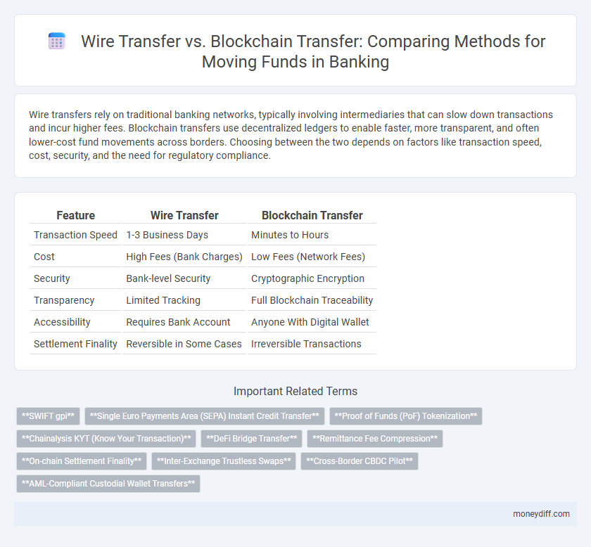 Wire Transfer vs. Blockchain Transfer: Comparing Methods for Moving Funds in Banking