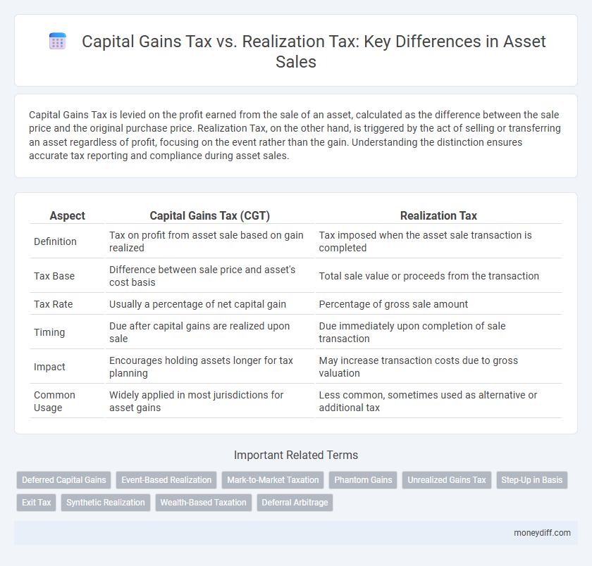 Capital Gains Tax vs. Realization Tax: Key Differences in Asset Sales
