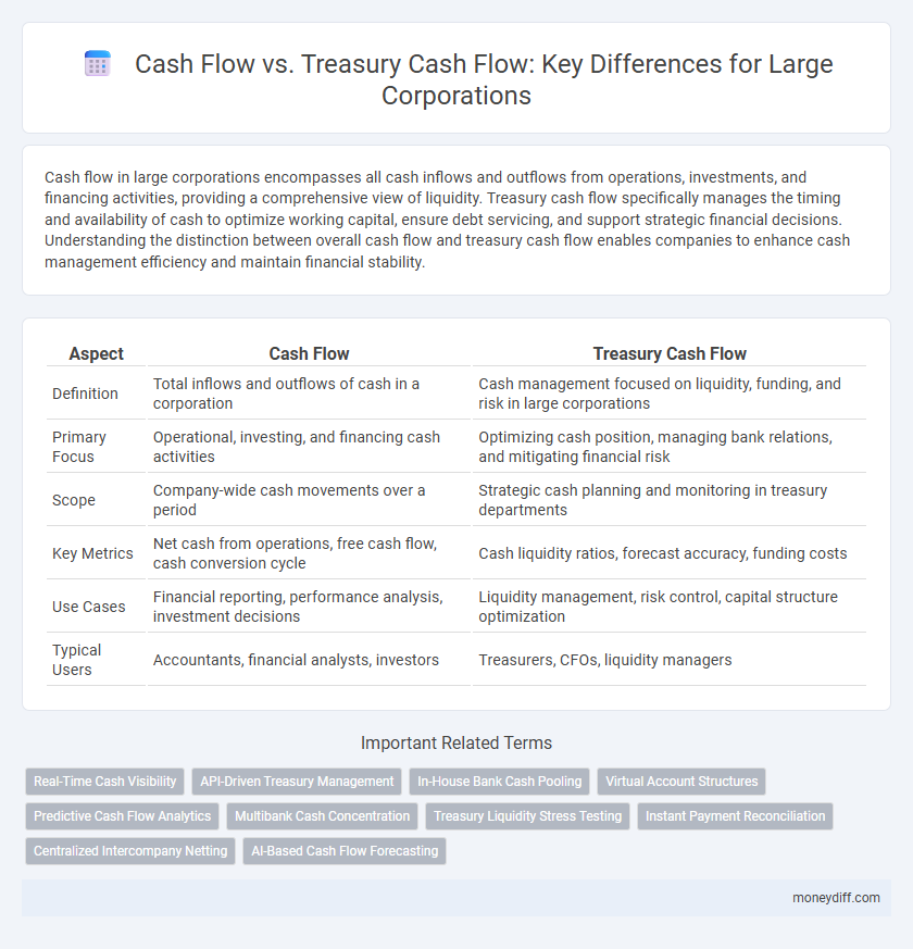 Cash Flow vs. Treasury Cash Flow: Key Differences for Large Corporations