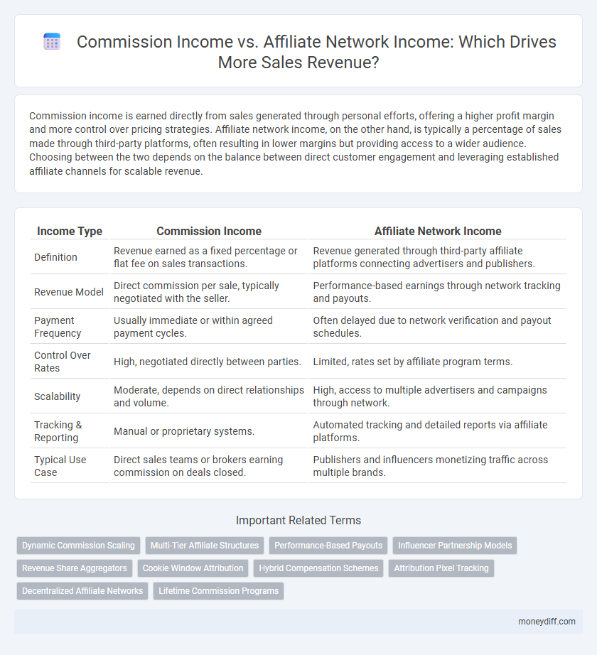 Commission Income vs. Affiliate Network Income: Which Drives More Sales Revenue?