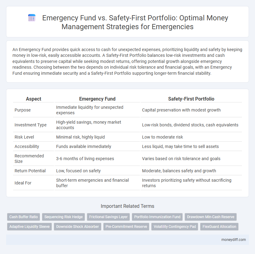 Emergency Fund vs. Safety-First Portfolio: Optimal Money Management Strategies for Emergencies