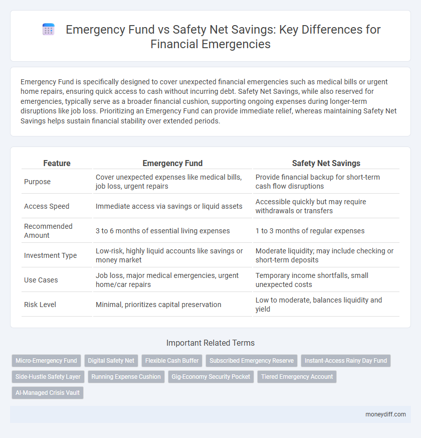 Emergency Fund vs Safety Net Savings: Key Differences for Financial Emergencies