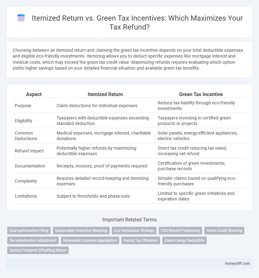 Itemized Return vs. Green Tax Incentives: Which Maximizes Your Tax Refund?
