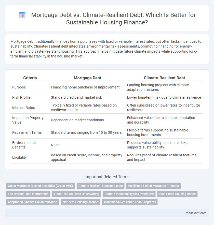 Mortgage Debt vs. Climate-Resilient Debt: Which Is Better for Sustainable Housing Finance?