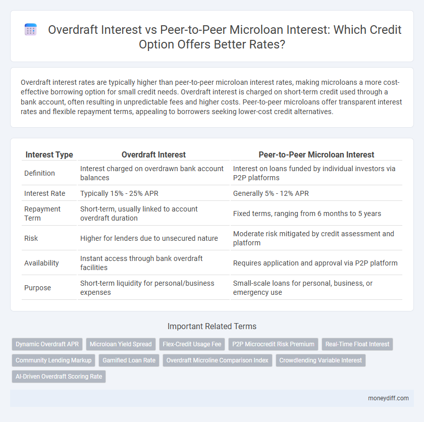 Overdraft Interest vs Peer-to-Peer Microloan Interest: Which Credit Option Offers Better Rates?