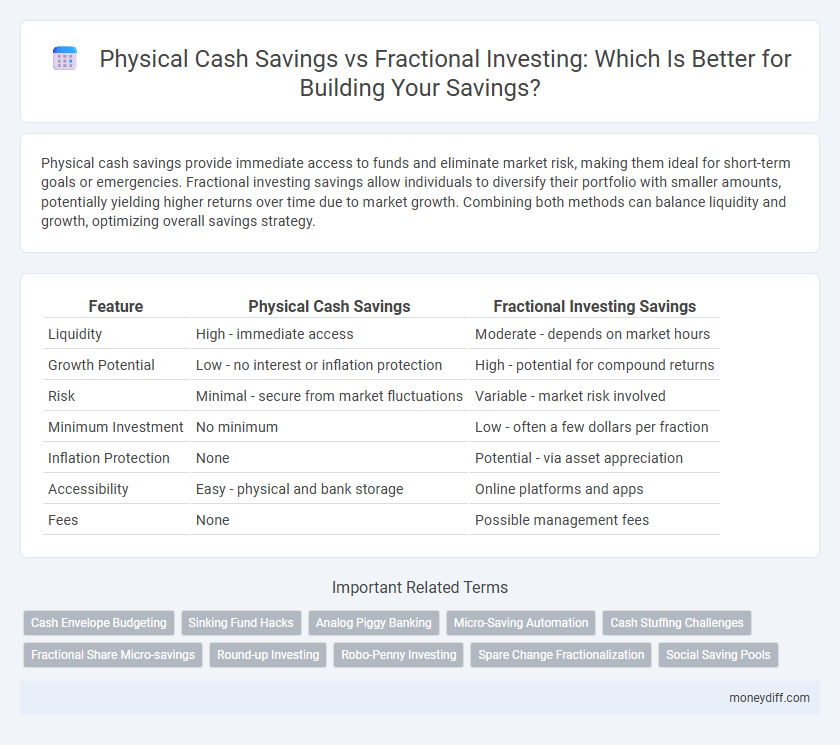 Physical Cash Savings vs Fractional Investing: Which Is Better for Building Your Savings?