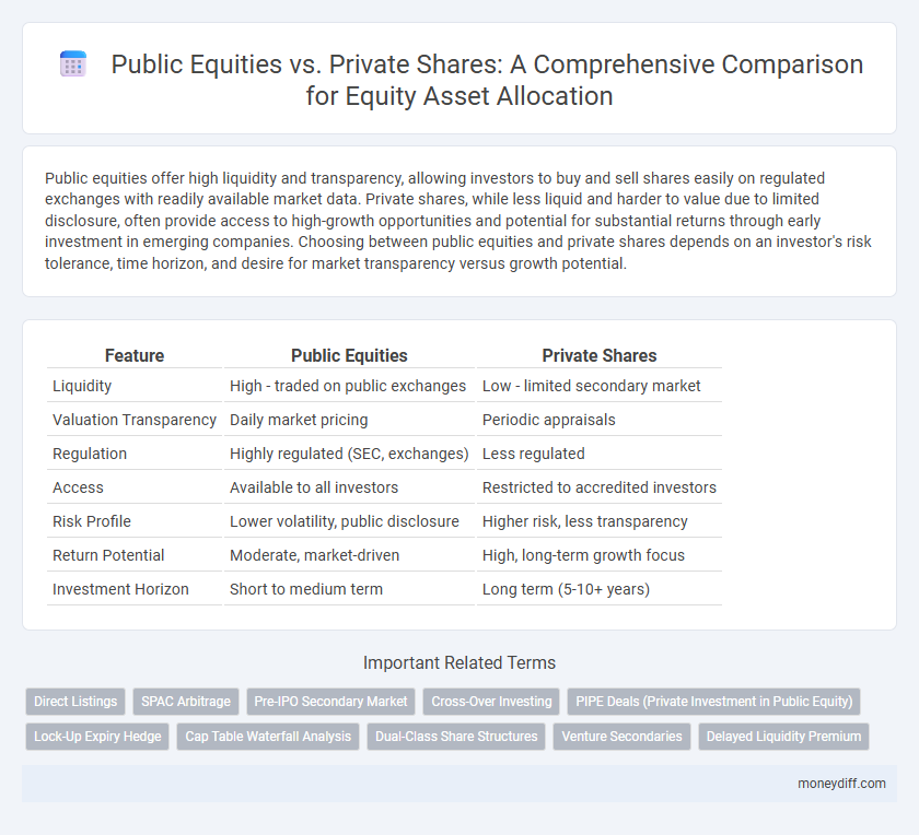 Public Equities vs. Private Shares: A Comprehensive Comparison for Equity Asset Allocation