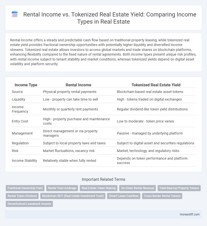 Rental Income vs. Tokenized Real Estate Yield: Comparing Income Types in Real Estate