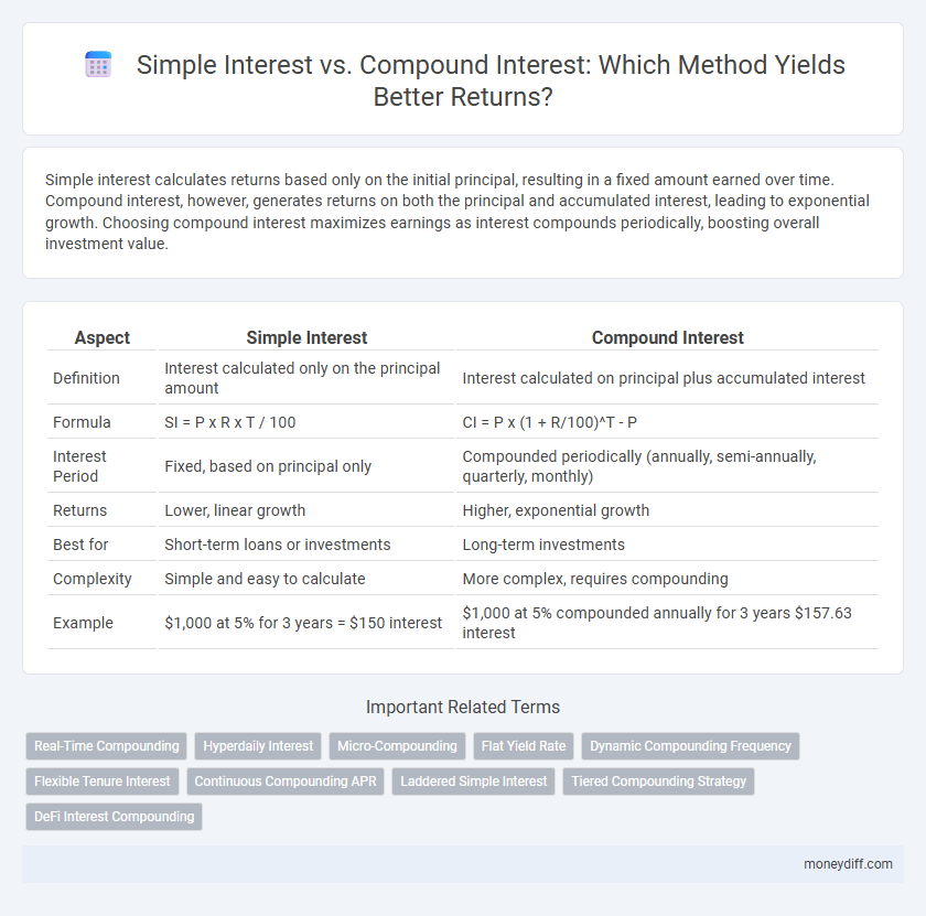 Simple Interest vs. Compound Interest: Which Method Yields Better Returns?