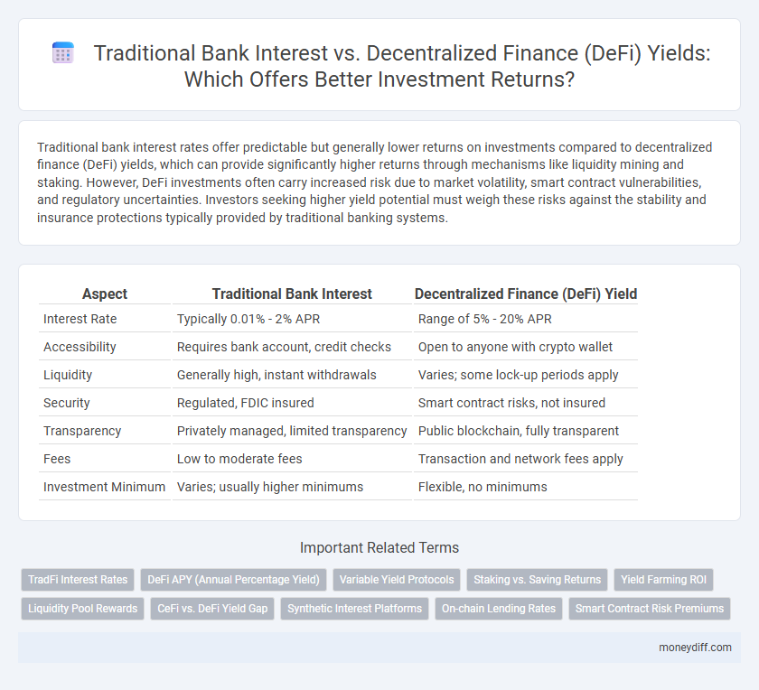 Traditional Bank Interest vs. Decentralized Finance (DeFi) Yields: Which Offers Better Investment Returns?