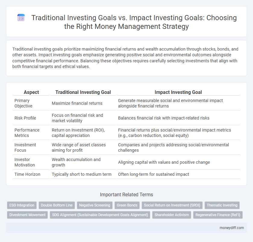 Traditional Investing Goals vs. Impact Investing Goals: Choosing the Right Money Management Strategy