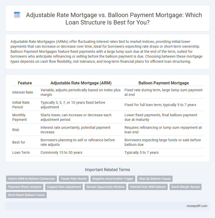 Adjustable Rate Mortgage vs. Balloon Payment Mortgage: Which Loan Structure Is Best for You?