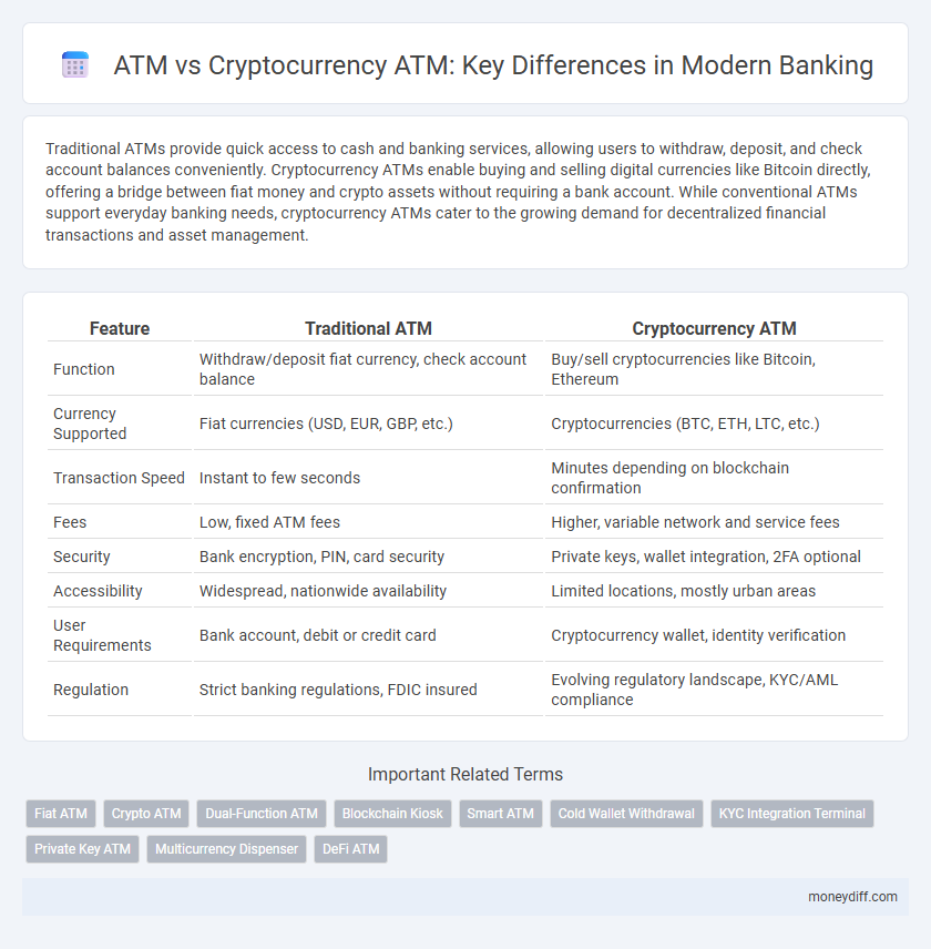ATM vs Cryptocurrency ATM: Key Differences in Modern Banking