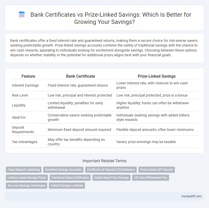 Bank Certificates vs Prize-Linked Savings: Which Is Better for Growing Your Savings?