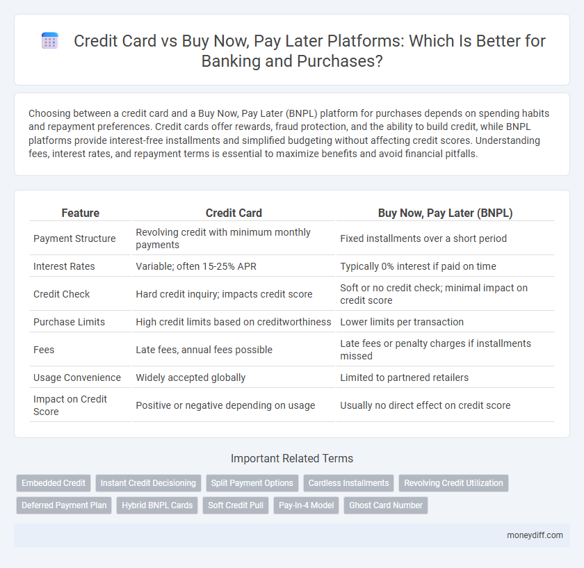 Credit Card vs Buy Now, Pay Later Platforms: Which Is Better for Banking and Purchases?