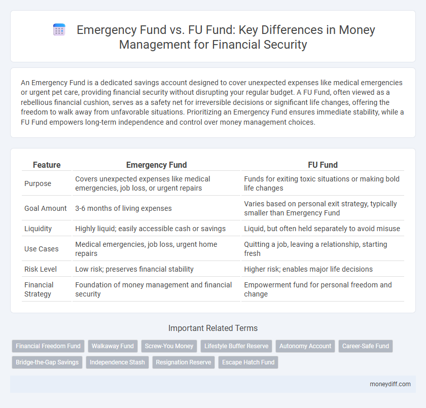Emergency Fund vs. FU Fund: Key Differences in Money Management for Financial Security