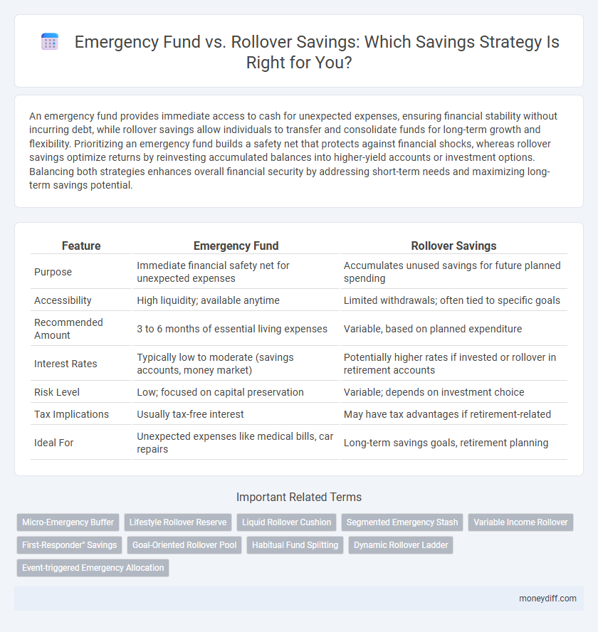 Emergency Fund vs. Rollover Savings: Which Savings Strategy Is Right for You?