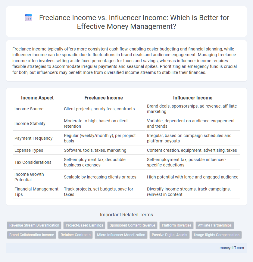 Freelance Income vs. Influencer Income: Which is Better for Effective Money Management?