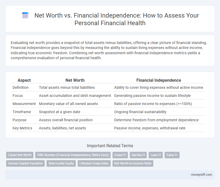 Net Worth vs. Financial Independence: How to Assess Your Personal Financial Health