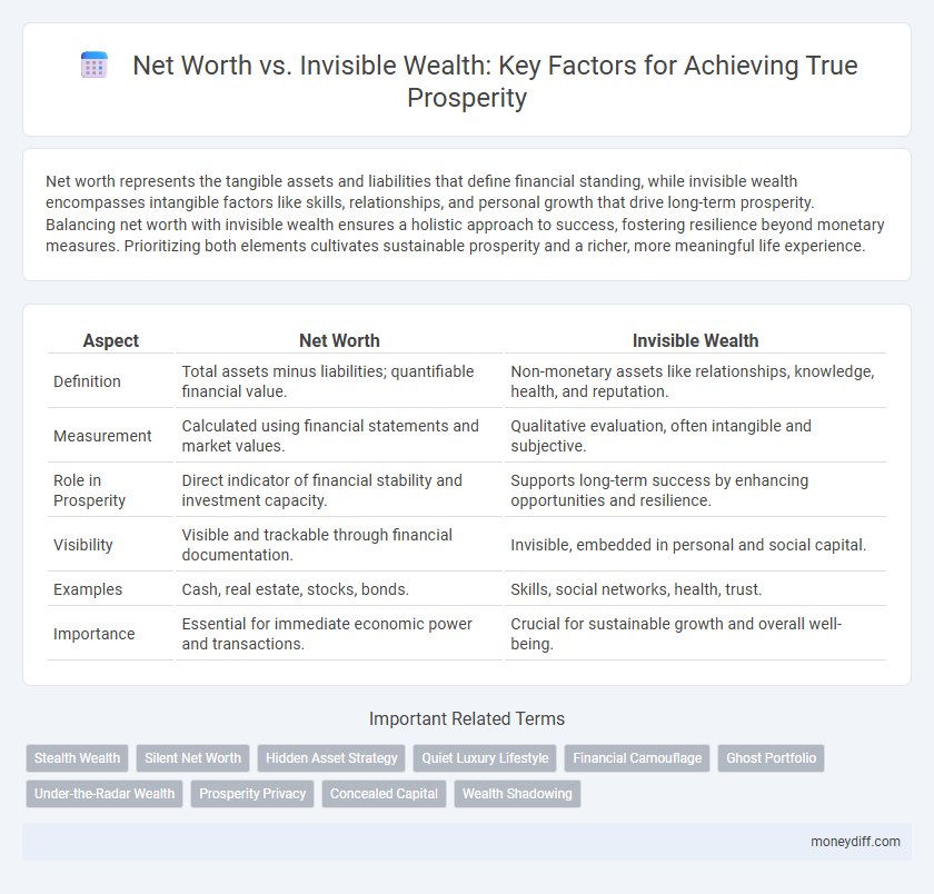 Net Worth vs. Invisible Wealth: Key Factors for Achieving True Prosperity