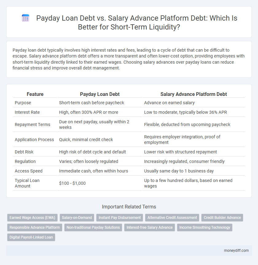Payday Loan Debt vs. Salary Advance Platform Debt: Which Is Better for Short-Term Liquidity?