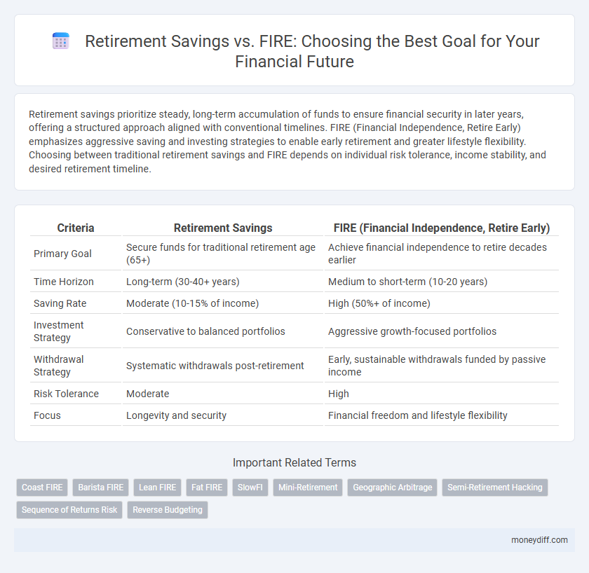 Retirement Savings vs. FIRE: Choosing the Best Goal for Your Financial Future