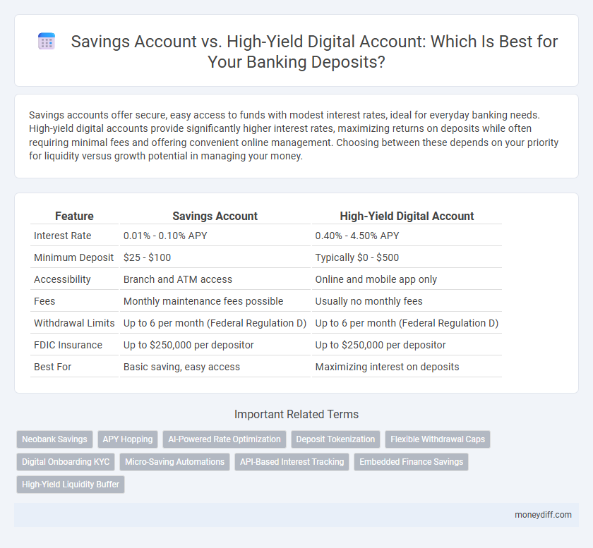 Savings Account vs. High-Yield Digital Account: Which Is Best for Your Banking Deposits?