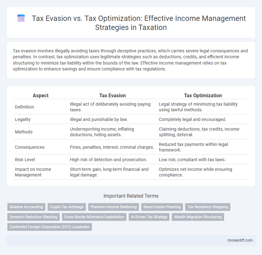 Tax Evasion vs. Tax Optimization: Effective Income Management Strategies in Taxation