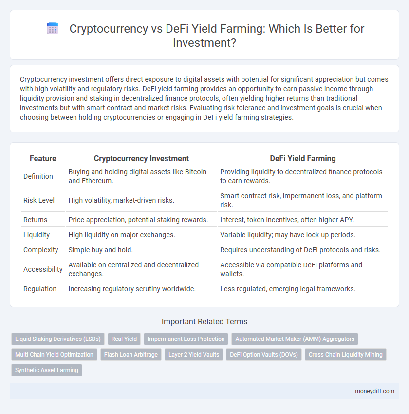 Cryptocurrency vs DeFi Yield Farming: Which Is Better for Investment?