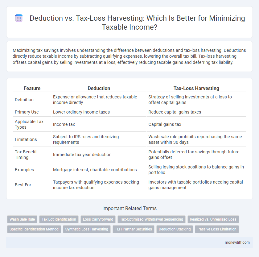 Deduction vs. Tax-Loss Harvesting: Which Is Better for Minimizing Taxable Income?