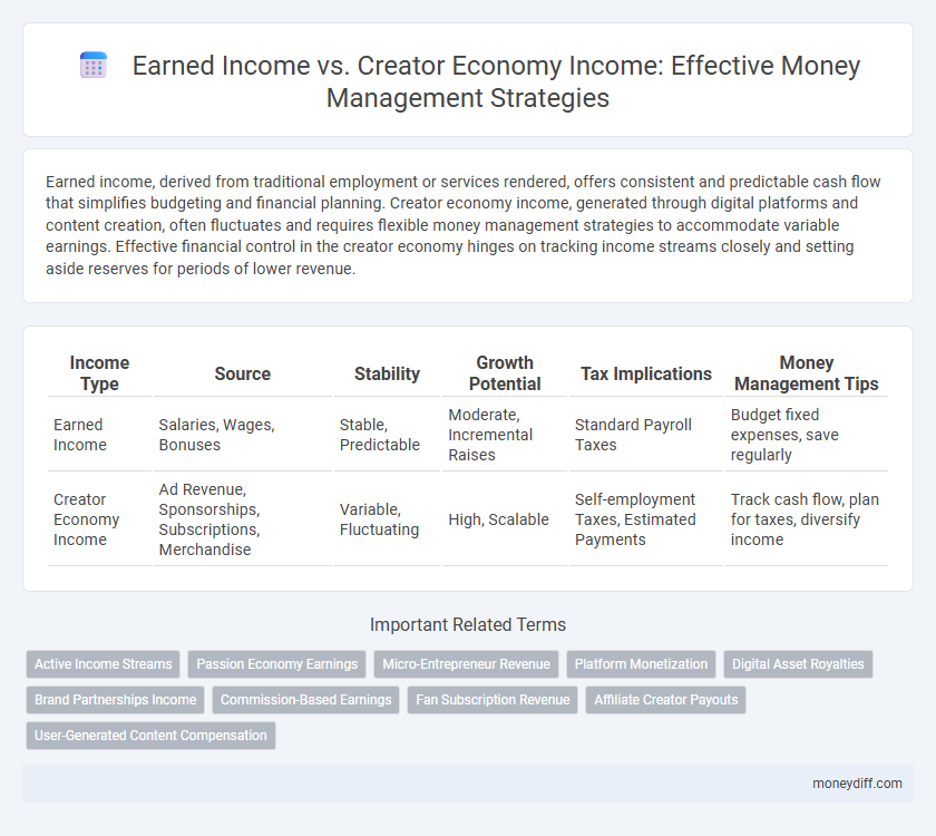 Earned Income vs. Creator Economy Income: Effective Money Management Strategies