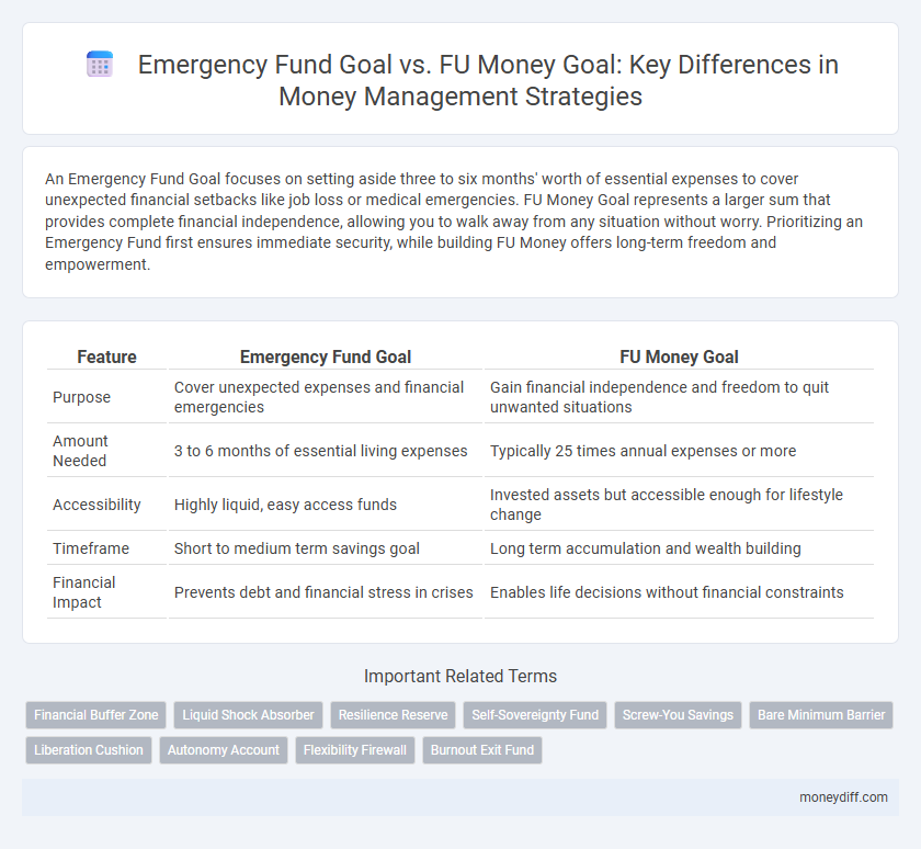 Emergency Fund Goal vs. FU Money Goal: Key Differences in Money Management Strategies
