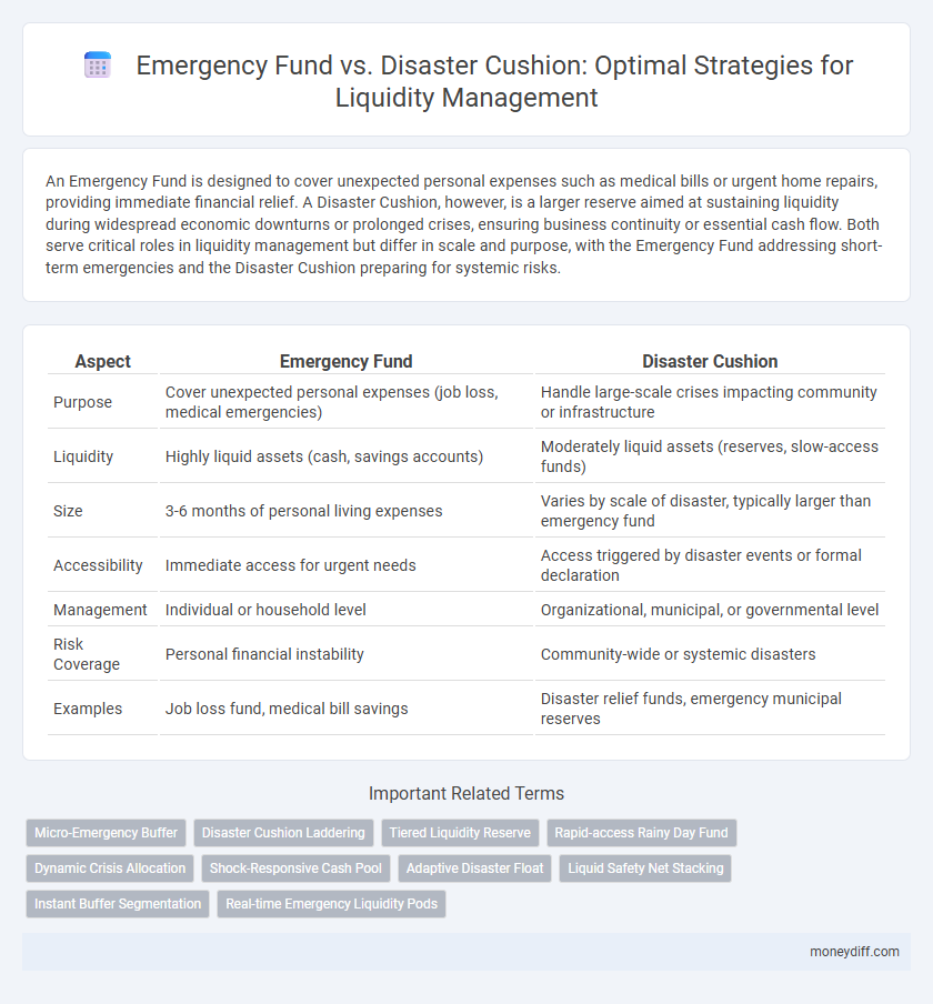 Emergency Fund vs. Disaster Cushion: Optimal Strategies for Liquidity Management