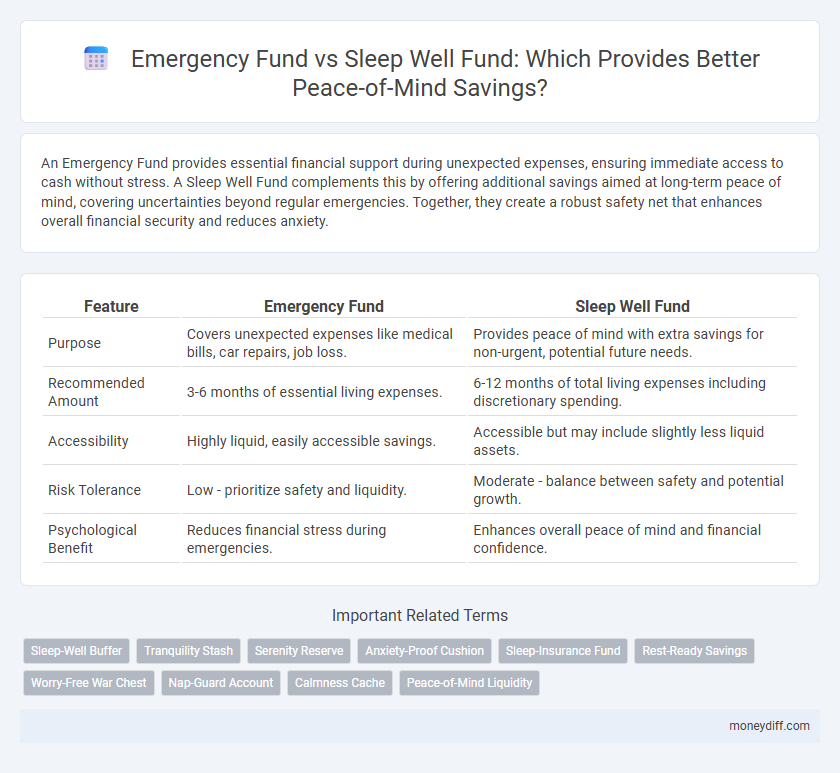 Emergency Fund vs Sleep Well Fund: Which Provides Better Peace-of-Mind Savings?