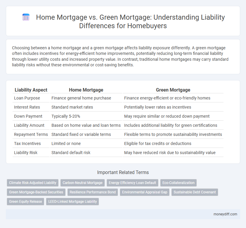 Home Mortgage vs. Green Mortgage: Understanding Liability Differences for Homebuyers