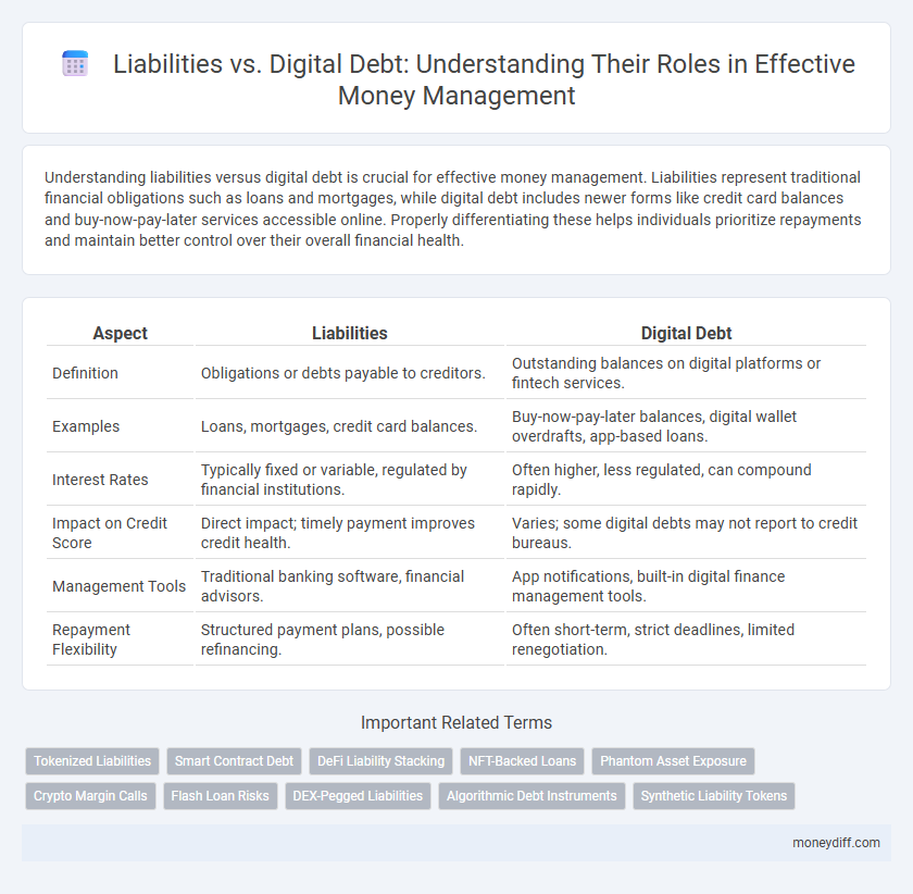 Liabilities vs. Digital Debt: Understanding Their Roles in Effective Money Management