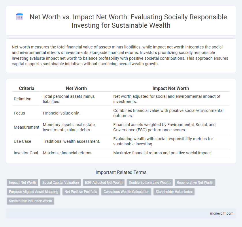 Net Worth vs. Impact Net Worth: Evaluating Socially Responsible Investing for Sustainable Wealth
