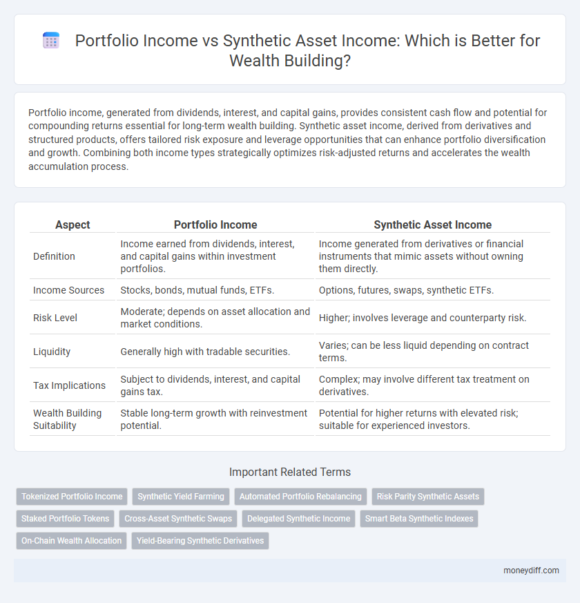 Portfolio Income vs Synthetic Asset Income: Which is Better for Wealth Building?