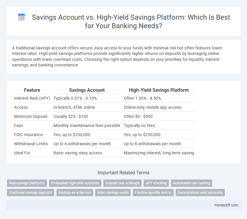 Savings Account vs. High-Yield Savings Platform: Which Is Best for Your Banking Needs?