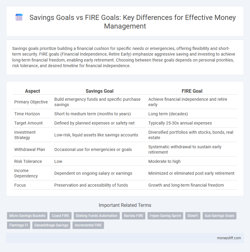 Savings Goals vs FIRE Goals: Key Differences for Effective Money Management