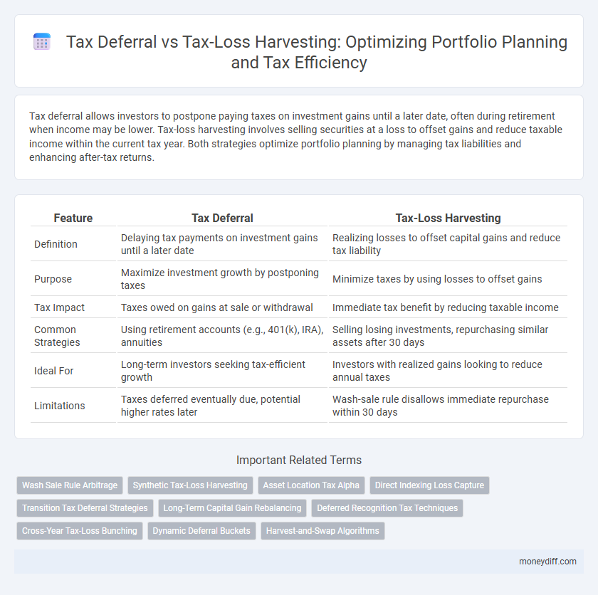 Tax Deferral vs Tax-Loss Harvesting: Optimizing Portfolio Planning and Tax Efficiency