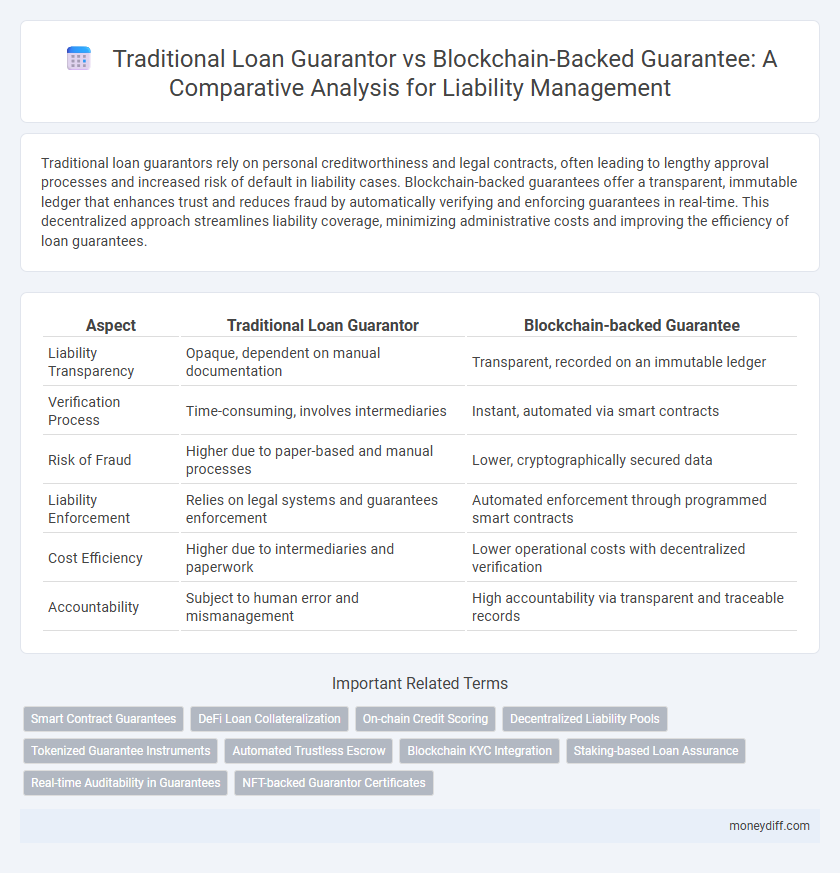 Traditional Loan Guarantor vs Blockchain-Backed Guarantee: A Comparative Analysis for Liability Management