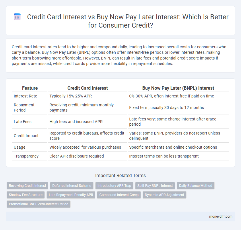 Credit Card Interest vs Buy Now Pay Later Interest: Which Is Better for Consumer Credit?