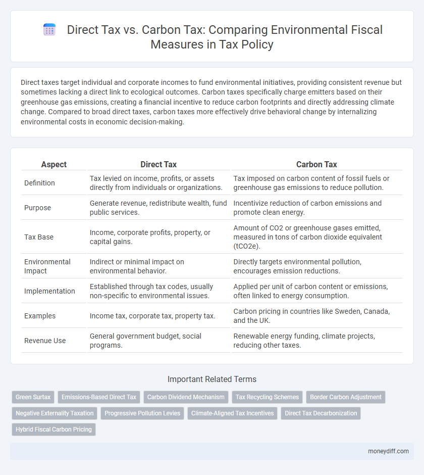 Direct Tax vs. Carbon Tax: Comparing Environmental Fiscal Measures in Tax Policy
