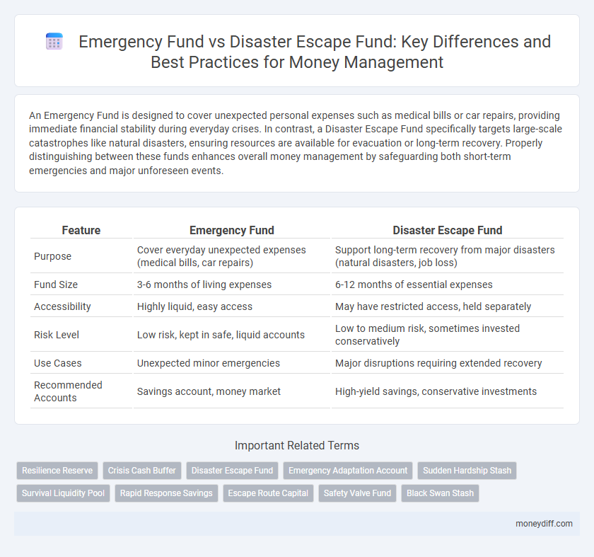 Emergency Fund vs Disaster Escape Fund: Key Differences and Best Practices for Money Management