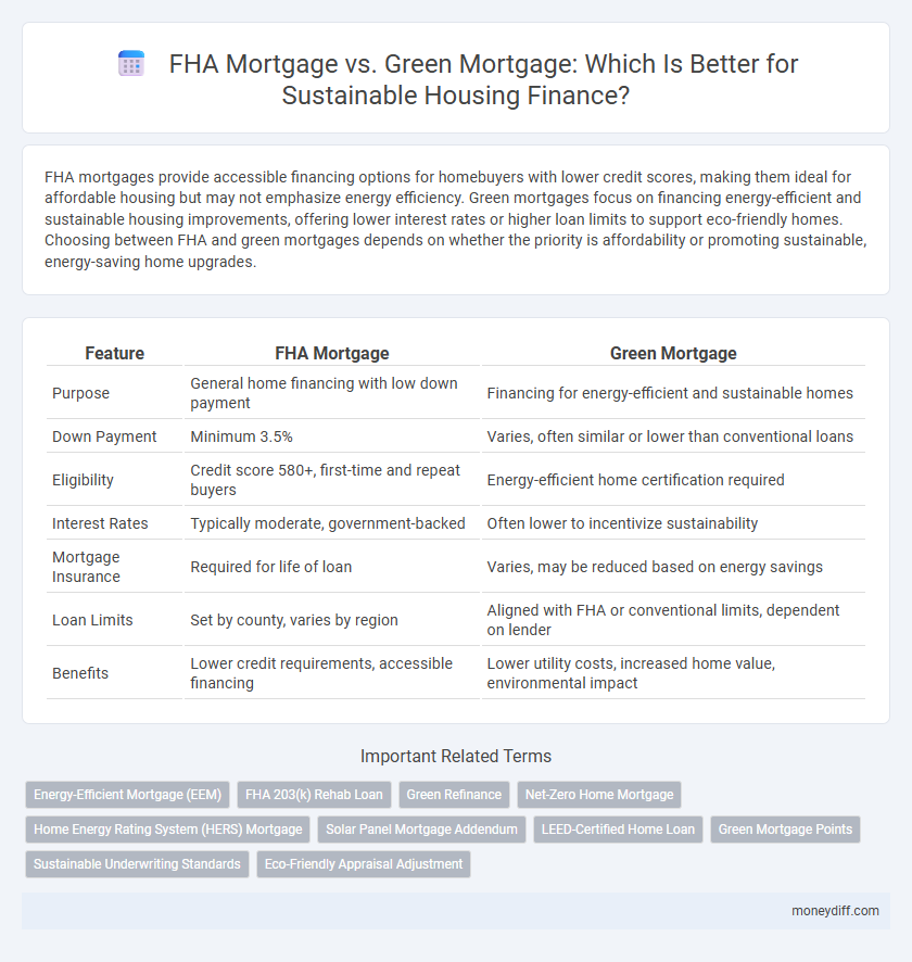 FHA Mortgage vs. Green Mortgage: Which Is Better for Sustainable Housing Finance?